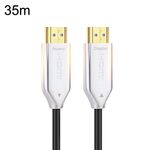 2.0 Versione HDMI Fibra Ottica Linea 4K Ultra High Clear Line Cavo di Collegamento Monitor, Lunghezza: 35m (Bianco)