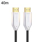 2.0 Versione HDMI Fibra Ottica Linea 4K Ultra High Clear Line Cavo di Collegamento per Monitor, Lunghezza: 40m (Bianco)