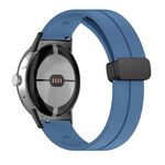 Per Google Pixel Watch Cinturino in silicone con fibbia pieghevole in tinta unita (nero blu)