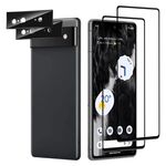 Per Google Pixel 7 Pellicola completa in vetro temperato a colla piena da 2 pezzi con set di pellicole per lenti in alluminio da 2 pezzi
