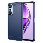 Per Infinix Hot 20S Custodia per telefono TPU in fibra di carbonio con trama spazzolata (blu)