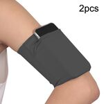 2 pezzi bracciali elastici sportivi per borsa da braccio per telefono cellulare per fitness all'aperto (verde militare)