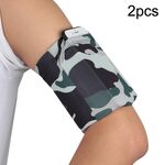 2pcs Outdoor Fitness Borsa da braccio per telefono cellulare Braccialetti elastici sportivi (camouflage)