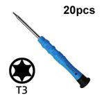 20pcs mini cacciavite antiscivolo strumenti di manutenzione per lo smontaggio del telefono cellulare, serie: T3
