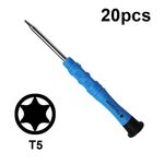 20pcs mini cacciavite antiscivolo strumenti di manutenzione per lo smontaggio del telefono cellulare, serie: T5
