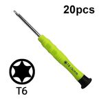 20pcs mini cacciavite antiscivolo strumenti di manutenzione per lo smontaggio del telefono cellulare, serie: T6