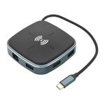 AY95 9 in 1 HUB TYPE-C/USB-C Dock esteso Concentratore di ricarica rapida wireless (nero)