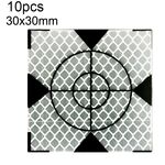 10 pezzi FP001 Adesivo riflettente per mappatura tunnel diamante Adesivo punto di misurazione monitoraggio, dimensioni: 30x30mm con triangolo