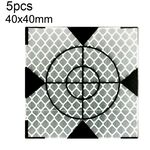 5 pezzi FP001 Adesivo riflettente per mappatura tunnel diamante Adesivo punto di misurazione monitoraggio, dimensioni: 40x40mm con triangolo