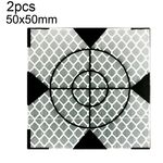 2 pezzi FP001 Adesivo riflettente per mappatura tunnel diamante Adesivo punto di misurazione monitoraggio, dimensioni: 50x50mm con triangolo