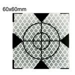 FP001 Adesivo riflettente per mappatura tunnel diamantato Monitoraggio punto di misurazione, dimensioni: 60x60mm con triangolo