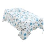 Tovaglia per tavolino da caffè resistente all'olio e all'acqua PEVA, dimensioni: 152x152 cm (mulino a vento blu)
