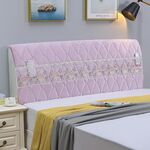 Fodera protettiva in tessuto spesso trapuntato anticollisione all-inclusive per comodino, dimensioni: 60x180 cm (rosa velluto italiano)