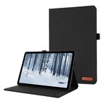 Custodia per tablet in pelle per Nokia T21 con funzione sveglia/sleep (nero)