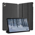 Per Nokia T21 DUX DUCIS Domo Series Custodia per tablet in pelle con vibrazione magnetica (nero)