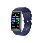 E600 Schermo a colori da 1,47 pollici Smart Watch Supporto per cinturino in silicone Monitoraggio della frequenza cardiaca / Monitoraggio della pressione sanguigna(Blu)