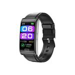 E600 Schermo a colori da 1,47 pollici Smart Watch Cinturino in pelle Supporto Monitoraggio della frequenza cardiaca / Monitoraggio della pressione sanguigna (Nero)