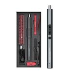 Set di mini cacciaviti elettrici ricaricabili 51 in 1 con illuminazione a 3 LED (rosso)