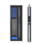 Set di mini cacciaviti elettrici ricaricabili 36 in 1 con illuminazione a 3 LED (blu)