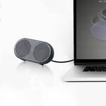 5002 Scheda audio USB Computer Piccoli altoparlanti Mini desktop audio (nero)