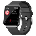 KS03 Smart Watch con schermo a colori da 1,72 pollici, supporto monitoraggio della frequenza cardiaca / monitoraggio della pressione sanguigna (nero)
