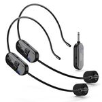 1 per 2 Interfaccia da 6,35 mm Microfono a condensatore montato sulla testa Wireless Altoparlante anti-ululato