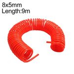 Tubo a molla in PU flessibile per compressore LAIZE senza connettore, specifica: 8x5 mm, 9 m