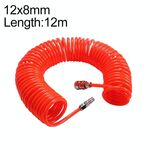 Tubo a molla in PU flessibile per compressore LAIZE con connettore, specifica: 12x8 mm, 12 m