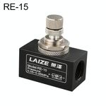 LAIZE Valvola a farfalla unidirezionale con regolazione della velocità pneumatica, specifica: RE-10 DN15mm