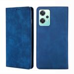 Per OPPO K10x 5G Skin Feel Custodia magnetica per telefono in pelle con vibrazione orizzontale (blu)