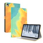 Per Nokia T21 Custodia per tablet in pelle con motivo ad acquerello (foglie d'autunno)