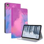 Per Nokia T21 custodia per tablet in pelle con motivo ad acquerello (viola rosso)