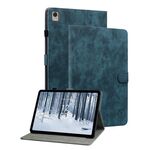 Per Nokia T21 Custodia per tablet in pelle con motivo a tigre (blu scuro)