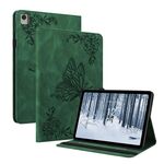 Custodia per tablet in pelle goffrata fiore farfalla per Nokia T21 (verde)