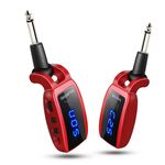 U12DX 6.35mm Jack Wireless Guitar Trasmettitore Ricevitore Adattatore Ricaricabile(Rosso)