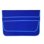 Pochette con patta a sezione orizzontale per laptop in neoprene da 17 pollici (blu)