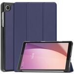 Per Lenovo Tab M8 4th Gen / TB-300FU Custer Custodia per tablet in pelle con supporto a 3 pieghe in puro colore (blu scuro)