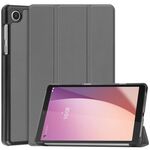 Per Lenovo Tab M8 4a generazione / TB-300FU Custer Custodia per tablet in pelle con supporto a 3 pieghe in puro colore (grigio)