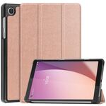 Per Lenovo Tab M8 4th Gen / TB-300FU Custer Custodia per tablet in pelle con supporto a 3 pieghe in puro colore (oro rosa)