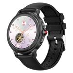 CF96 1,2 pollici impermeabile intelligente cinturino in silicone supporto per il monitoraggio della frequenza cardiaca/monitoraggio della pressione sanguigna (nero)