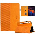 Per Samsung Galaxy Tab S7 T870 / S8 X700 Custodia Smart Tablet in pelle goffrata rombo (cachi)