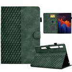 Per Samsung Galaxy Tab S7 T870 / S8 X700 Custodia Smart Tablet in pelle goffrata rombo (verde)
