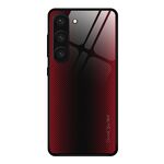 Per Samsung Galaxy S23 5G Custodia in TPU con vetro sfumato texture (rosso)