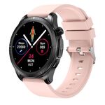 E420 Smart Watch con schermo a colori da 1,39 pollici, cinturino in silicone, supporto per monitoraggio della frequenza cardiaca/monitoraggio della pressione sanguigna (rosa)