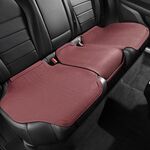Cuscino per auto in pelliccia sintetica Cuscino di ventilazione traspirante per quattro stagioni, stile: cuscino posteriore lungo (rosso)