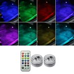 Luce colorata per atmosfera con telecomando senza fili per modifica auto, specifica: 2 luci + 1 RC
