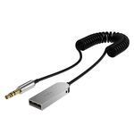 Adattatore per ricevitore Bluetooth per auto AUX Ricevitore audio da 3,5 mm