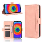Per Ulefone Note 14 Skin Feel Calf Texture Slot per schede Custodia in pelle per telefono (rosa)