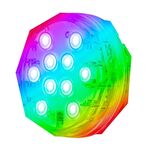 5V 10LED Luce subacquea Fontana Telecomando RGB Luce subacquea colorata (15 colori)