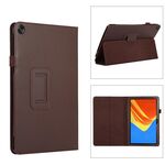 Per Huawei MatePad SE 10.4 Custodia per tablet in pelle con texture Litchi con supporto (marrone)